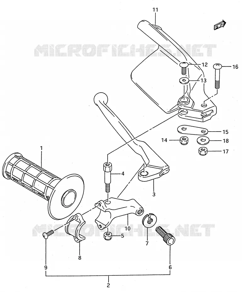 LEFT KNUCKLE COVER (MODELE N/P/R) Suzuki MOTO 250 RMX 1993  RMX250P(E28)