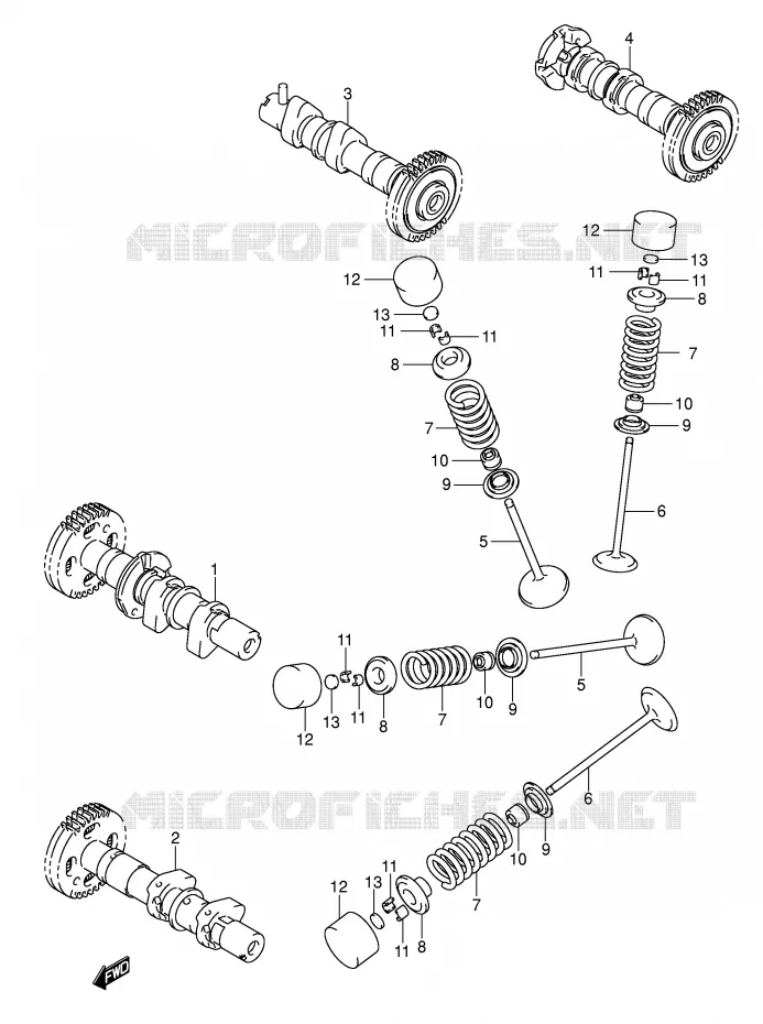 NOKKENAS - VALVES Suzuki MOTO 1000 SV 2004  SV1000S2K4(E2)