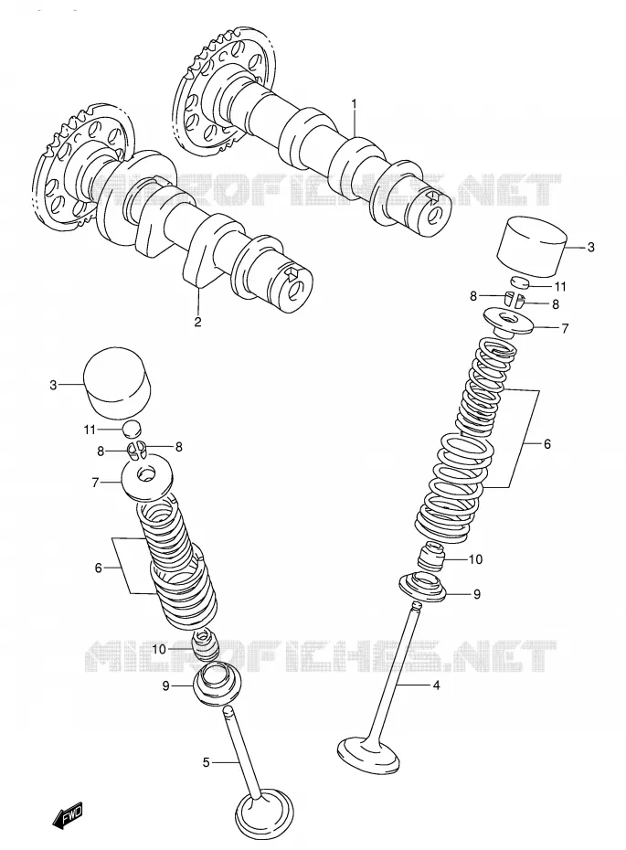 NOKKENAS - VALVES Suzuki MOTO 250 DR-Z 2002  DR-Z250K2(E3/E28)