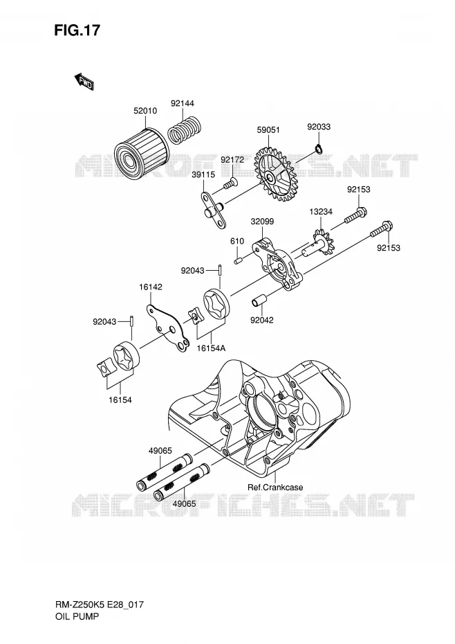 OLIEPOMP Suzuki MOTO 250 RM-Z 2005  RM-Z250K5(E28)