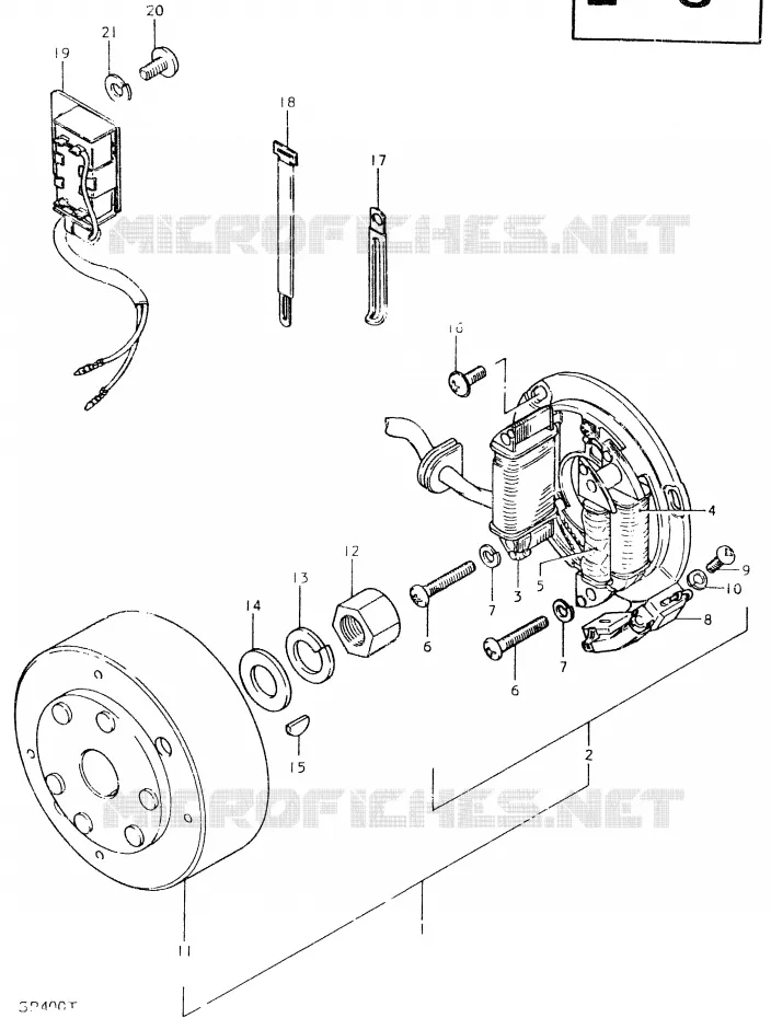 ONTSTEKING (E16) Suzuki MOTO 400 SP 1980  SP400T