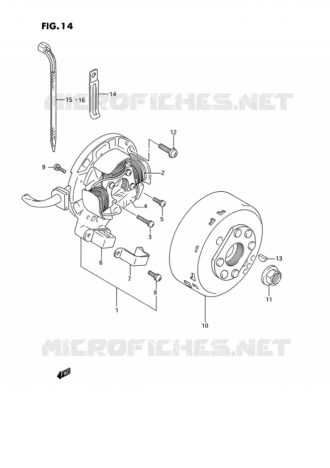 ONTSTEKING Suzuki MOTO 250 RMX 1996  RMX250T(E3)