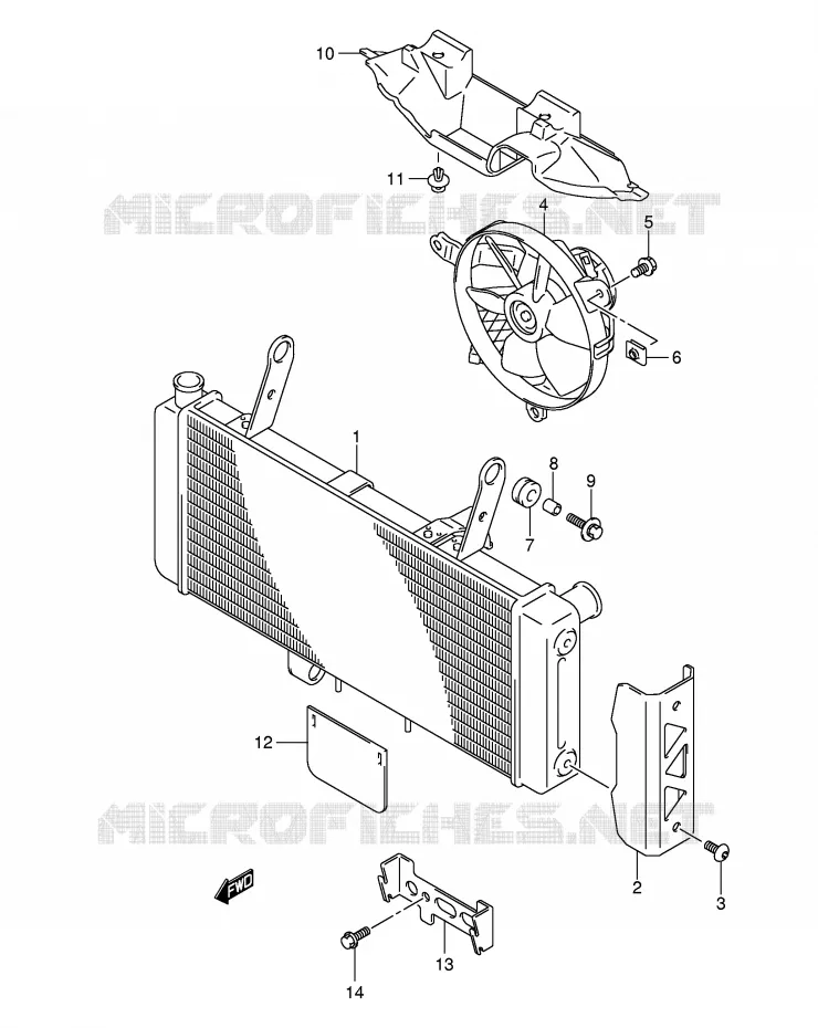 RADIATOR Suzuki MOTO 650 SV 2003  SV650K3(E2)