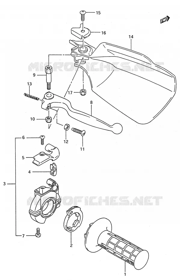 RECHTS KNUCKLE COVER (MODELE N/P/R) Suzuki MOTO 250 RMX 1991  RMX250M(E28)