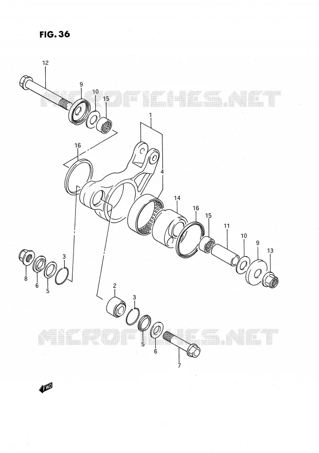 SCHOKBREKER AANEENSCHAKELING (MODELE G) Suzuki MOTO 80 RM 1986  RM80XG(E2)