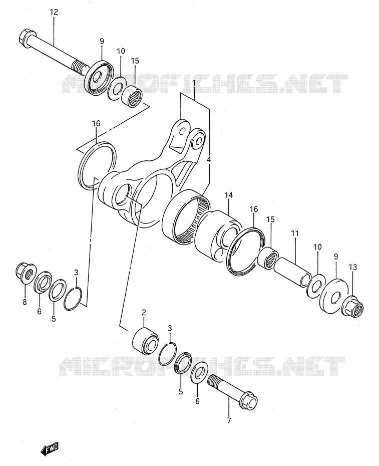SCHOKBREKER AANEENSCHAKELING (MODELE G) Suzuki MOTO 80 RM 1987  RM80H(E28)