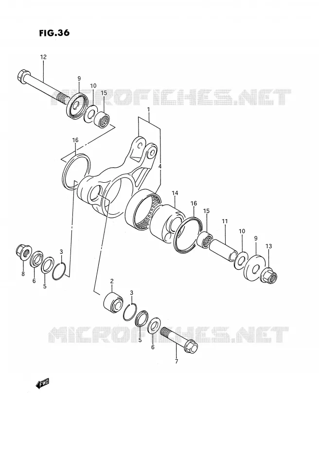SCHOKBREKER AANEENSCHAKELING (MODELE G) Suzuki MOTO 80 RM 1995  RM80S(E3)