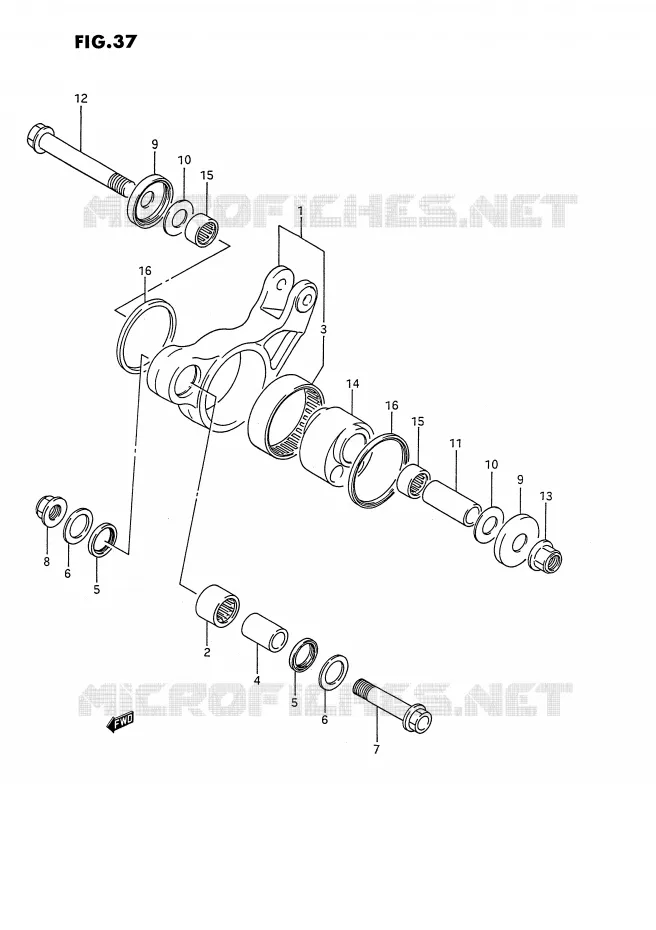 SCHOKBREKER AANEENSCHAKELING (MODELE H/J/K) Suzuki MOTO 80 RM 1990  RM80L(E3)