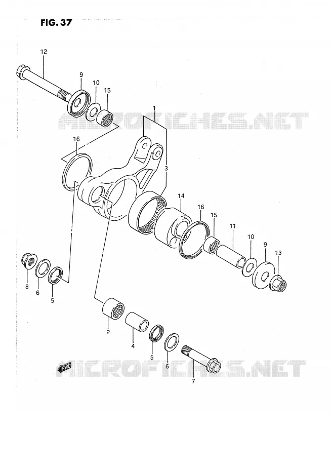 SCHOKBREKER AANEENSCHAKELING (MODELE H/J/K) Suzuki MOTO 80 RM 1993  RM80XP(E2)