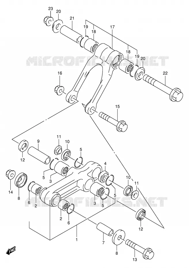 SCHOKBREKER AANEENSCHAKELING Suzuki MOTO 80 RM 1996  RM80T(E24)