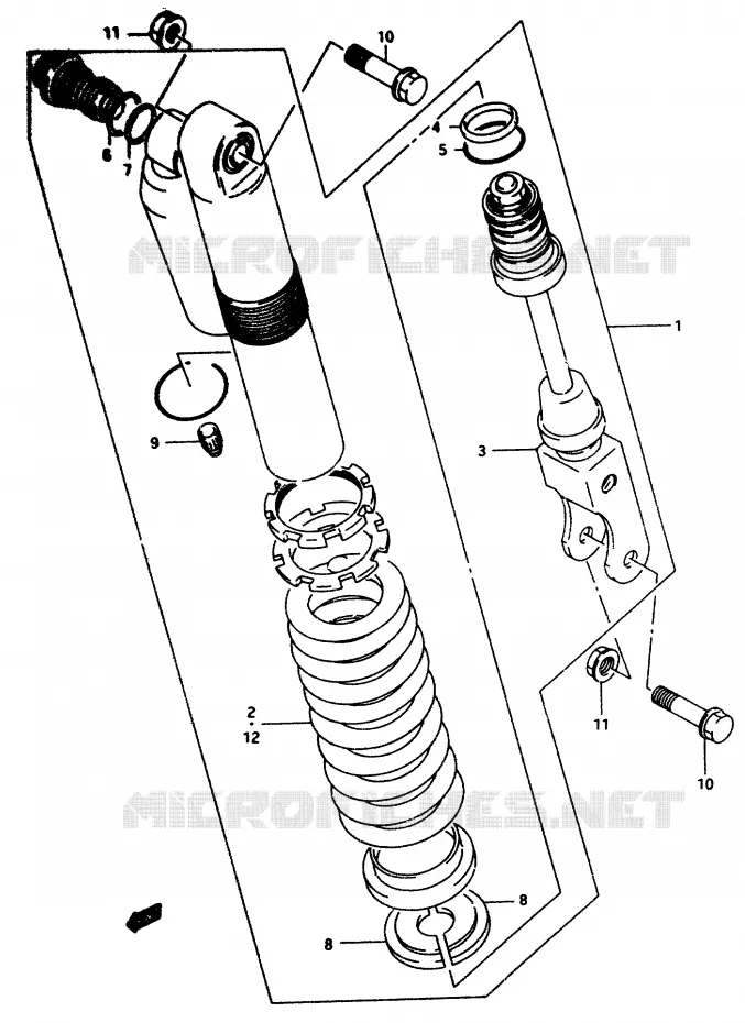 SCHOKDEMPER Suzuki MOTO 80 RM 1996  RM80T(T/V)