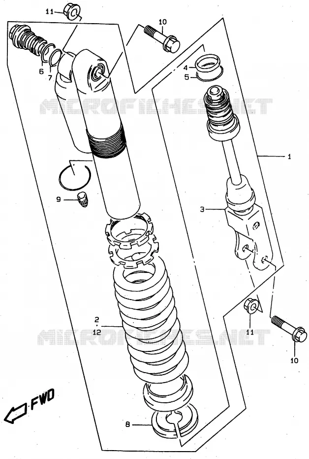 SCHOKDEMPER Suzuki MOTO 80 RM 1998  RM80XW(T/V/W)