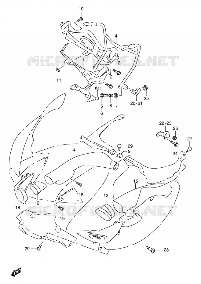 SIDE KUIP Suzuki MOTO 1000 TL-S 1998  TL1000SW(E2)