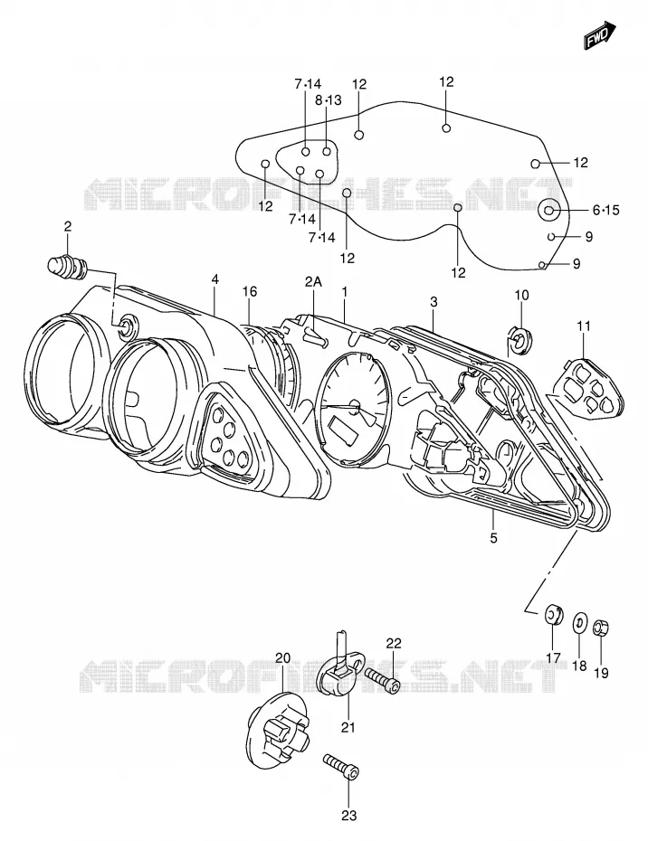 SNELHEIDSMETER (MODELE V) Suzuki MOTO 1000 TL-S 2001  TL1000SK1(E2)
