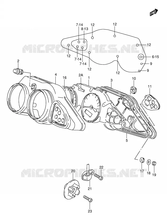 SNELHEIDSMETER (MODELE W/X/Y/K1) Suzuki MOTO 1000 TL-S 1998  TL1000SW(E2)