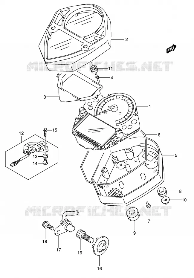 SNELHEIDSMETER (SV1000SK5/S1K5/S2K5) Suzuki MOTO 1000 SV 2004  SV1000S2K4(E2)