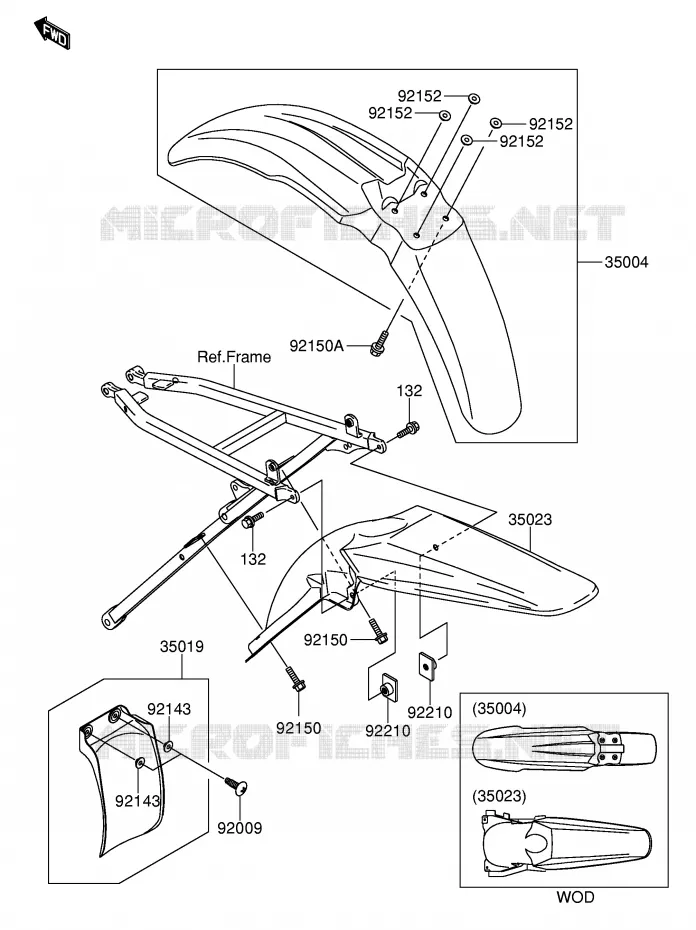 SPATBORD Suzuki MOTO 250 RM-Z 2004  RM-Z250K4(E24)