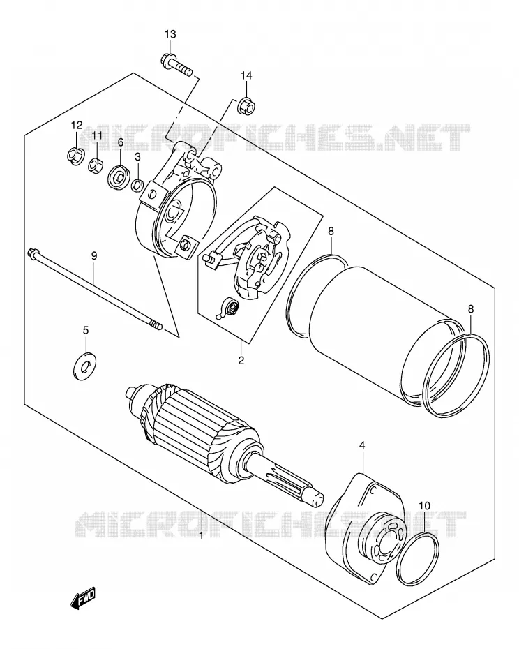 STARTMOTOR Suzuki MOTO 1000 TL-S 2001  TL1000SK1(E2)