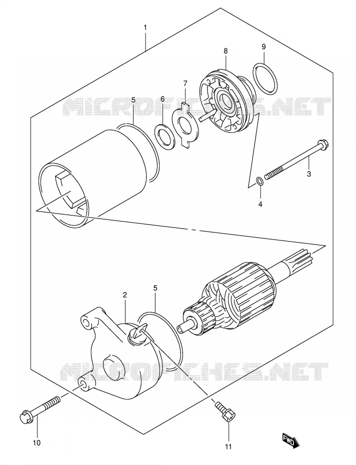 STARTMOTOR Suzuki MOTO 125 VAN-VAN 2004  RV125K4(E19)