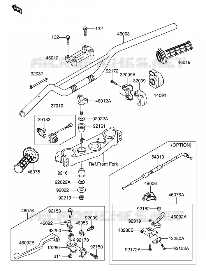 STUUR Suzuki MOTO 250 RM-Z 2004  RM-Z250K4(E24)