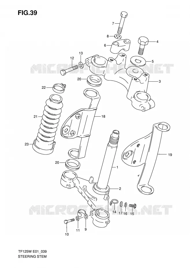 STUURKOLOM (VOIR NOTE) Suzuki MOTO 125 Autres-modeles 1998  TF125W(E1)