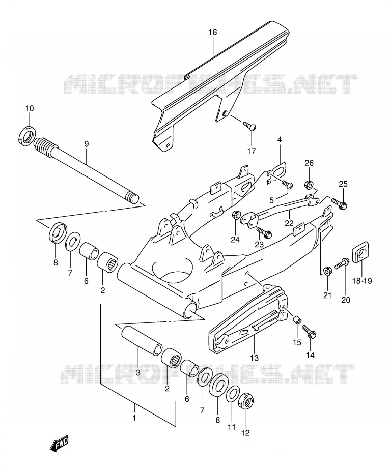 SWINGARM (E2,E4,E25,E34,P37) Suzuki MOTO 1000 TL-S 1999  TL1000SX(E2)