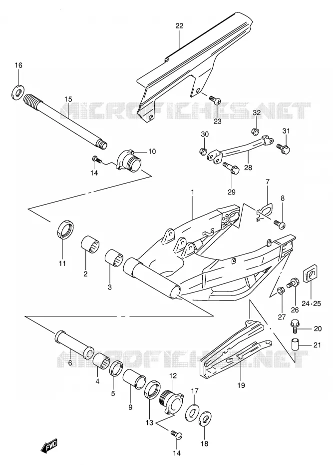 SWINGARM Suzuki MOTO 1000 TL-R 1998  TL1000RW(E2)