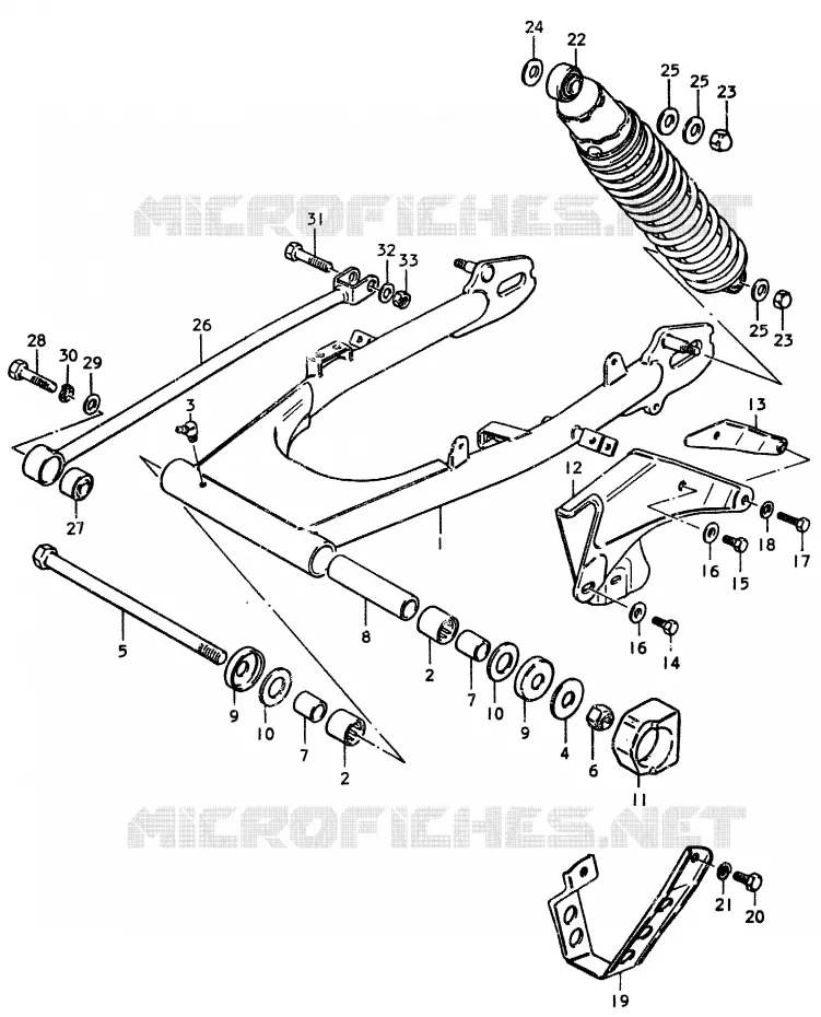 SWINGARM Suzuki MOTO 370 SP 1978  SP370C(C/N)