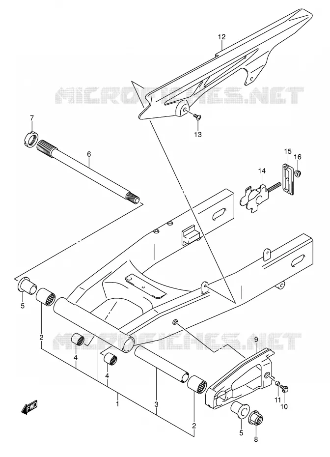 SWINGARM Suzuki MOTO 650 SV-S 2005  SV650SUK5(E2)