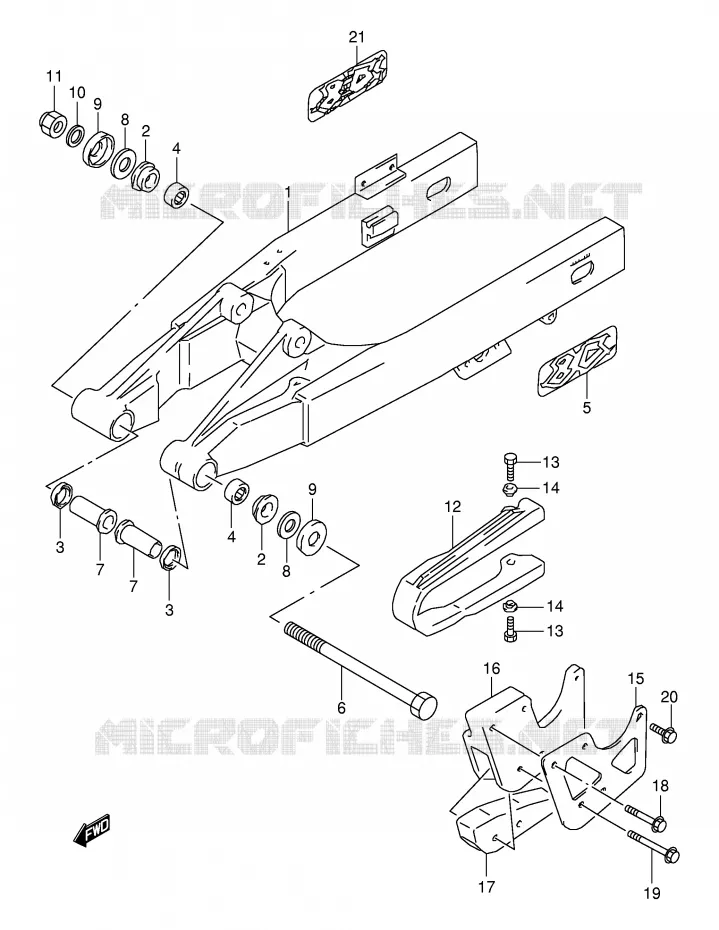 SWINGARM Suzuki MOTO 80 RM 1996  RM80T(E24)
