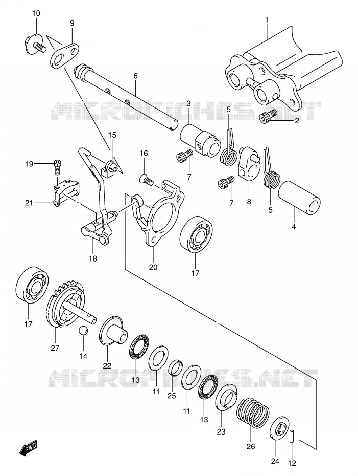 UITLAATKLEP (MODELE K3) Suzuki MOTO 125 RM 2006  RM125K6(E3/E28)