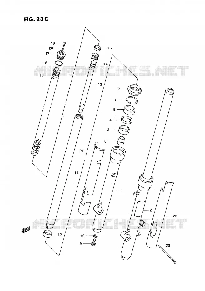 VOORVORK (MODELE S) Suzuki MOTO 80 RM 1992  RM80N(E3)