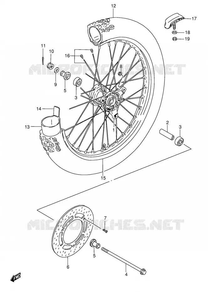 VOORWIEL Suzuki MOTO 80 RM 1997  RM80V(E3/E28)