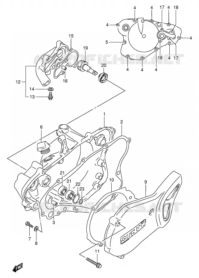 WATER POMPHUIS Suzuki MOTO 80 RM 1996  RM80T(E24)