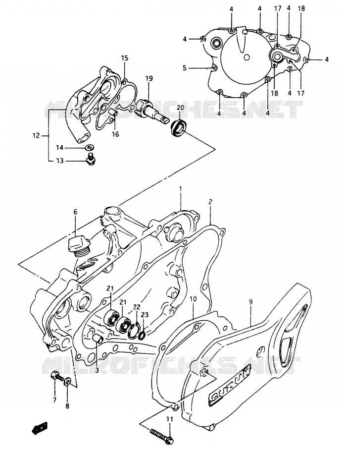 WATER POMPHUIS Suzuki MOTO 80 RM 1997  RM80V(T/V)