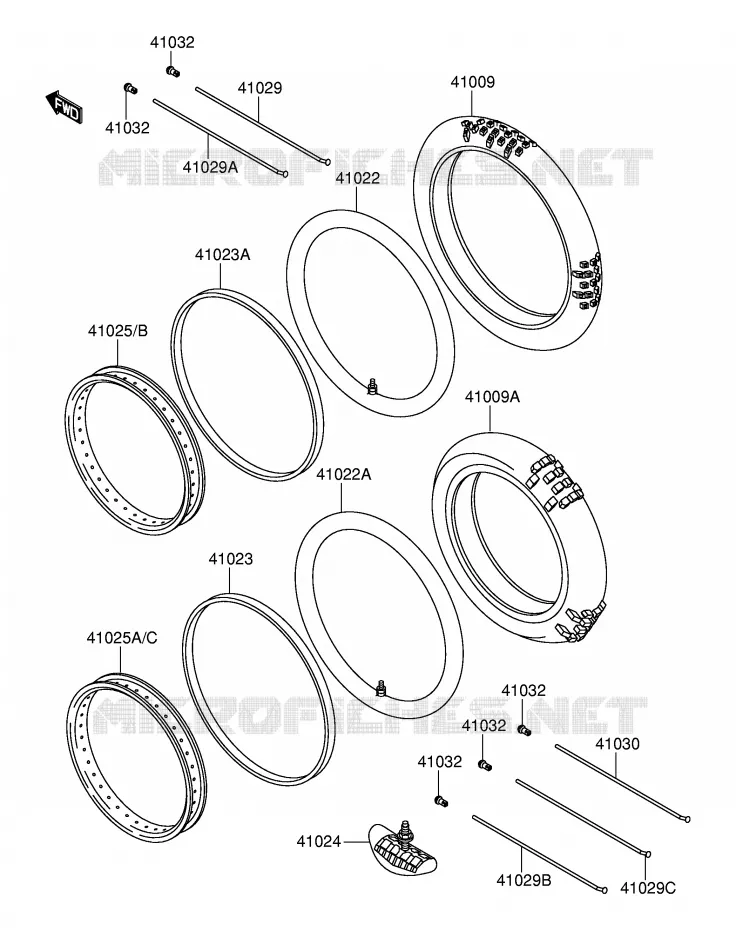 WIEL - BAND Suzuki MOTO 60 RM 2003  RM60K3(E28)