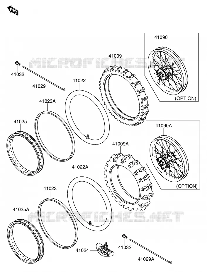 WIEL - BAND Suzuki MOTO 65 RM 2004  RM65K4(E28)
