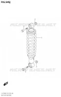 ACHTER SCHOKDEMPER (LT A750XPZ:M2:P33) voor Suzuki KINGQUAD 750 2022