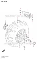LINKERHAND ACHTERWIEL (LT A750XPZ:M2:P03) voor Suzuki KINGQUAD 750 2022