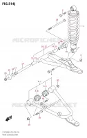 VOORWIELOPHANGING ARM (LT A750XPZ:M2:P33) voor Suzuki KINGQUAD 750 2022