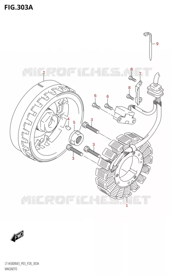ONTSTEKING Suzuki QUAD 500 KINGQUAD 2023  LT-A500X M3 (P03,P28,P33)