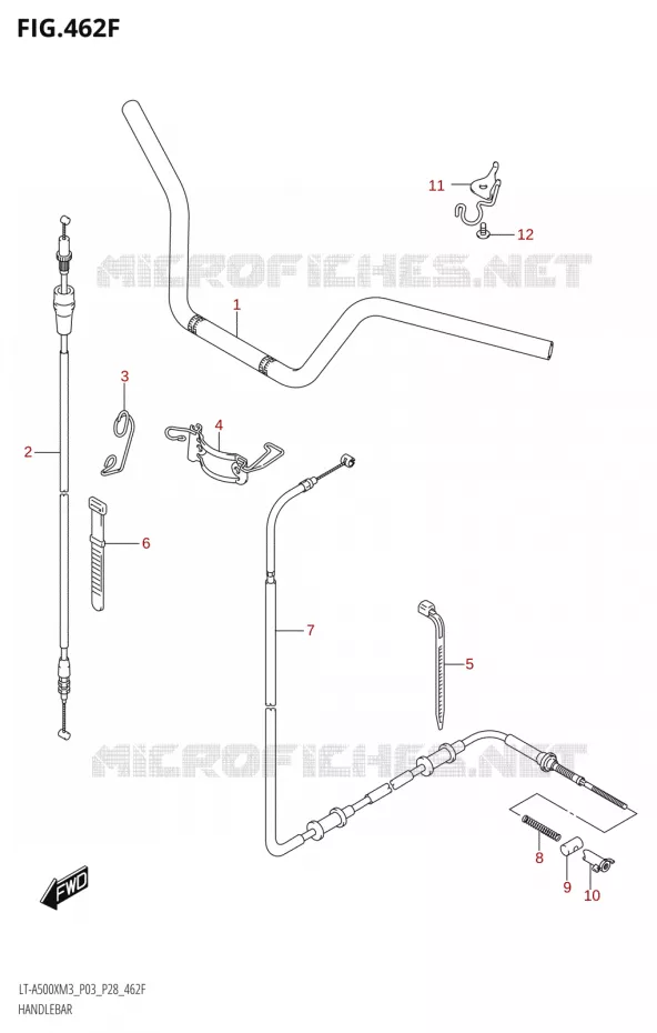 STUUR (LT-A500XP:M3:P33) Suzuki QUAD 500 KINGQUAD 2023  LT-A500X M3 (P03,P28,P33)