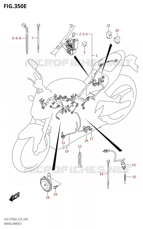 BEDRADING Suzuki MOTO 750 GSX-S 2023  GSX-S750A /  GSX-S750ZA M3 (E24)