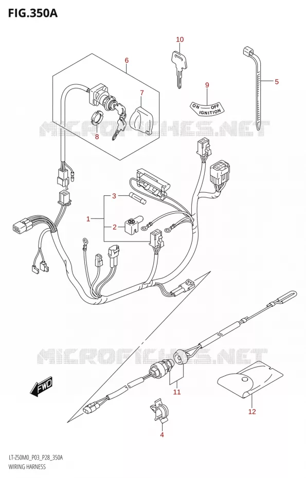 BEDRADING Suzuki QUAD 50 QUADSPORT 2020  LT-Z50 M0 (P03/ P28)