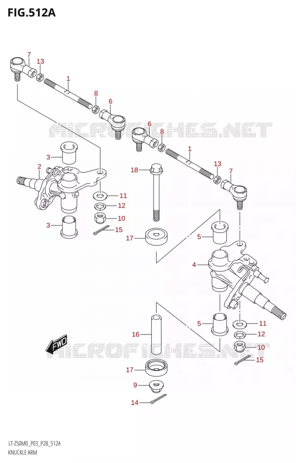 STUURINRICHTING - HUB Suzuki QUAD 50 QUADSPORT 2020  LT-Z50 M0 (P03/ P28)