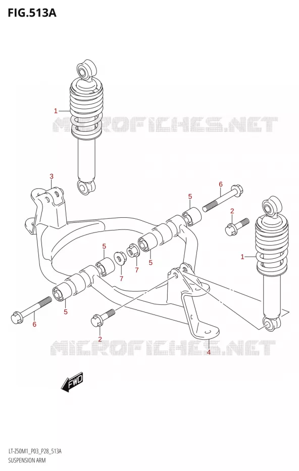 SCHORSING ARM Suzuki QUAD 50 QUADSPORT 2021  LT-Z50 M1 (P03 / P28)