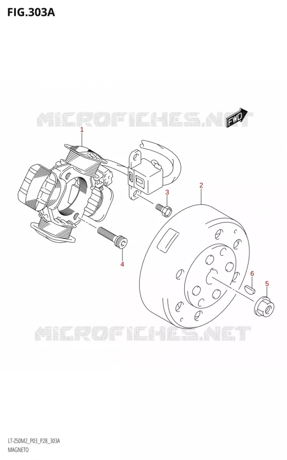 ONTSTEKING Suzuki QUAD 50 QUADSPORT 2022  LT-Z50 M2 (P03 / P28)