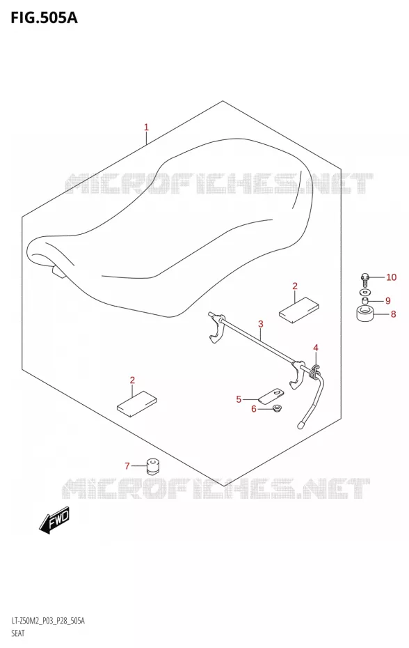 SEAT (P03) Suzuki QUAD 50 QUADSPORT 2022  LT-Z50 M2 (P03 / P28)