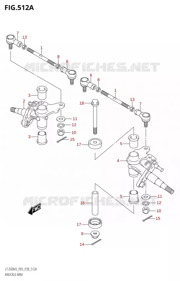 STUURINRICHTING - HUB Suzuki QUAD 50 QUADSPORT 2023  LT-Z50 M3 (P03 / P28)