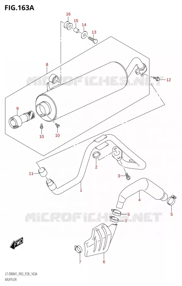 GELUIDDEMPER Suzuki QUAD 90 QUADSPORT 2021  LT-Z90 M1 (P03,P28)